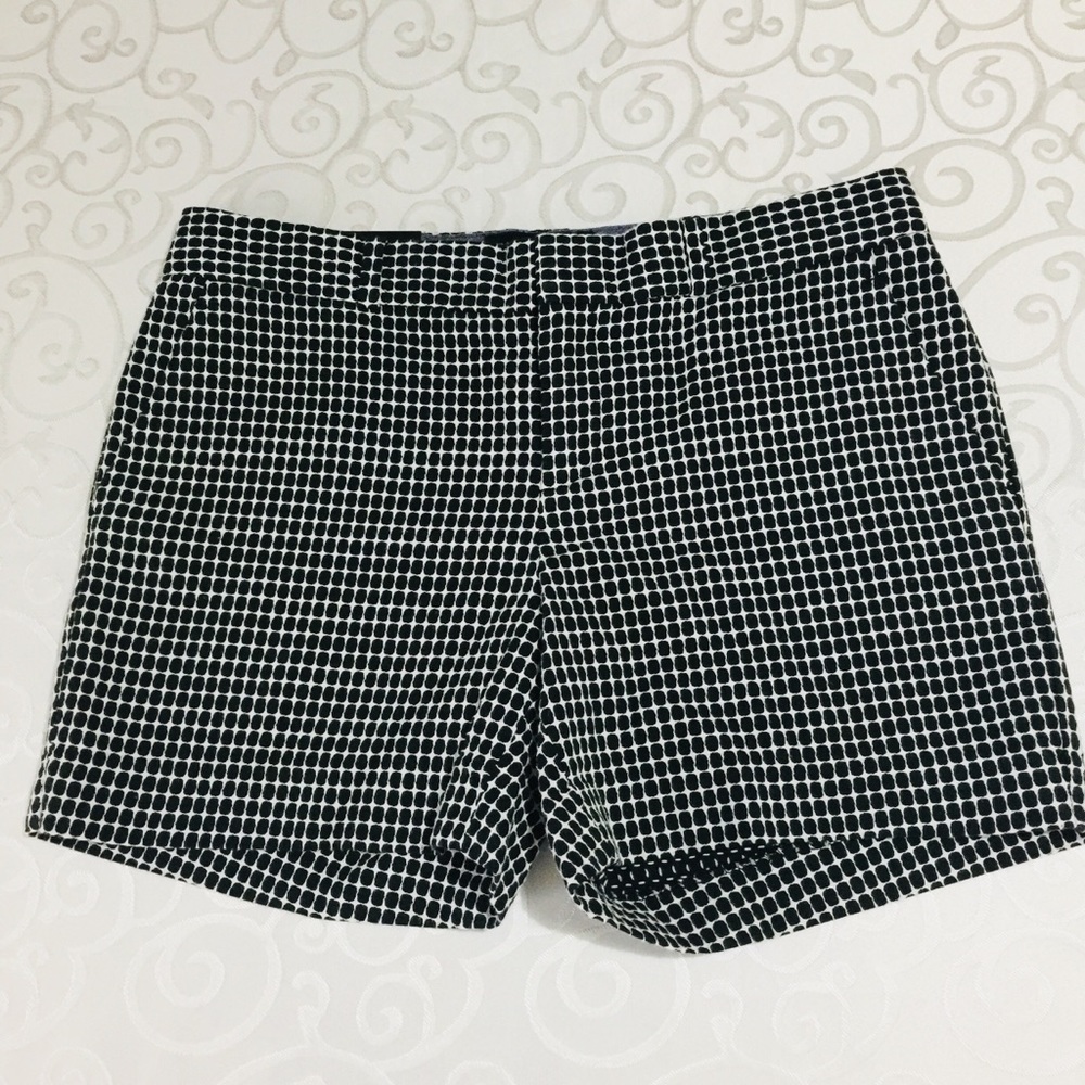 NWT Banana Republic Womens Black Check Shorts 2P